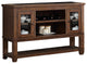 Wood Server With Open Shelves, Brown