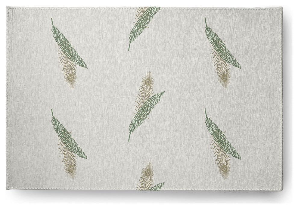 4' x 6' Feather Stripe Spring Chenille Indoor/Outdoor Rug