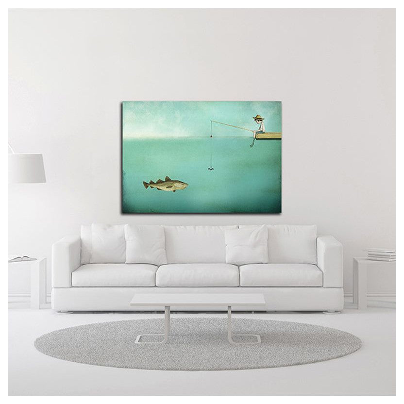 "Fish" by Maja Lindberg, Print on Canvas, 17"x12"