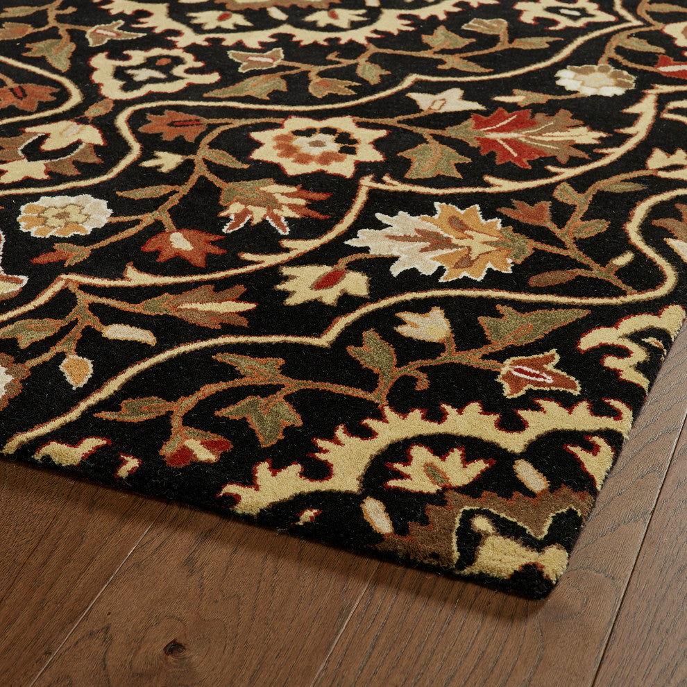 Kaleen Hand-Tufted Middleton Black Wool Rug, 8''x10''