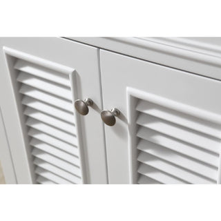 Ariel Kensington 37" Traditional Left Offset Single Sink Vanity Set, White