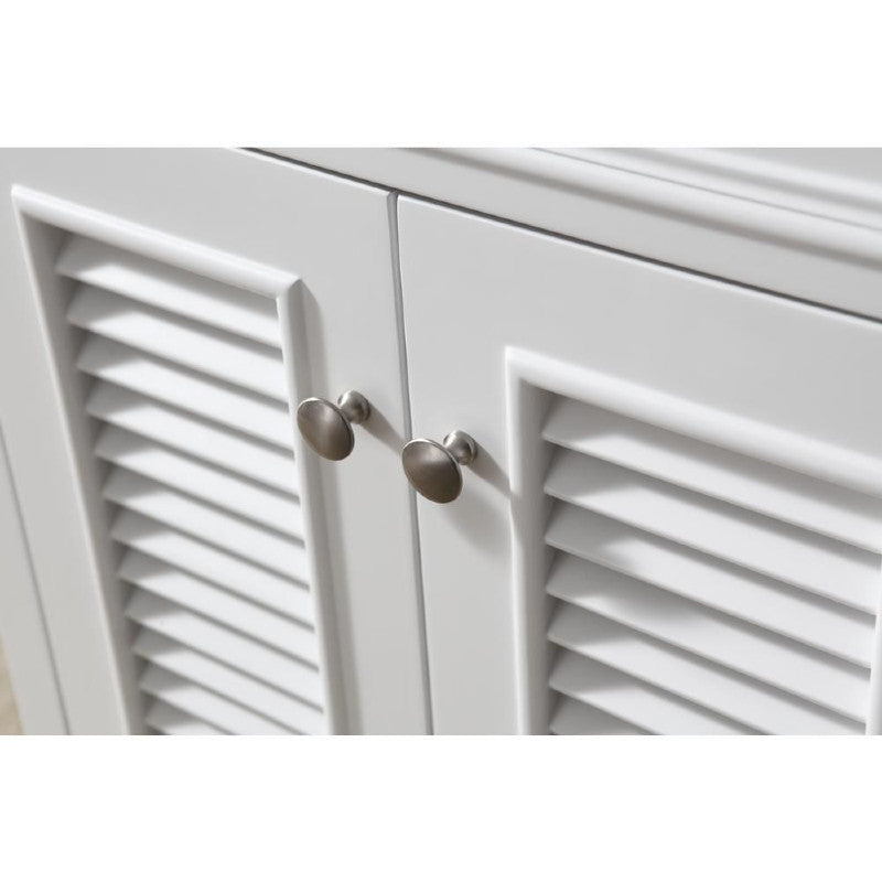 Ariel Kensington 37" Traditional Left Offset Single Sink Vanity Set, White