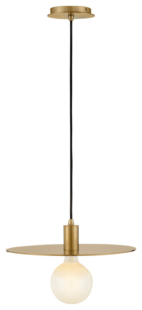 Lark Lulu 15" Large Convertible Pendant Light, Lacquered Brass