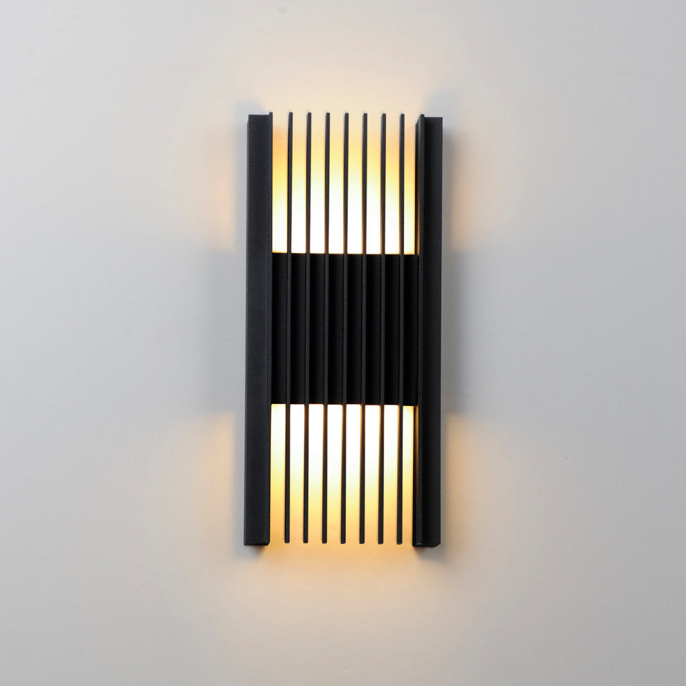 ET2 E30116 Rampart 14" Tall LED Outdoor Wall Sconce - Black