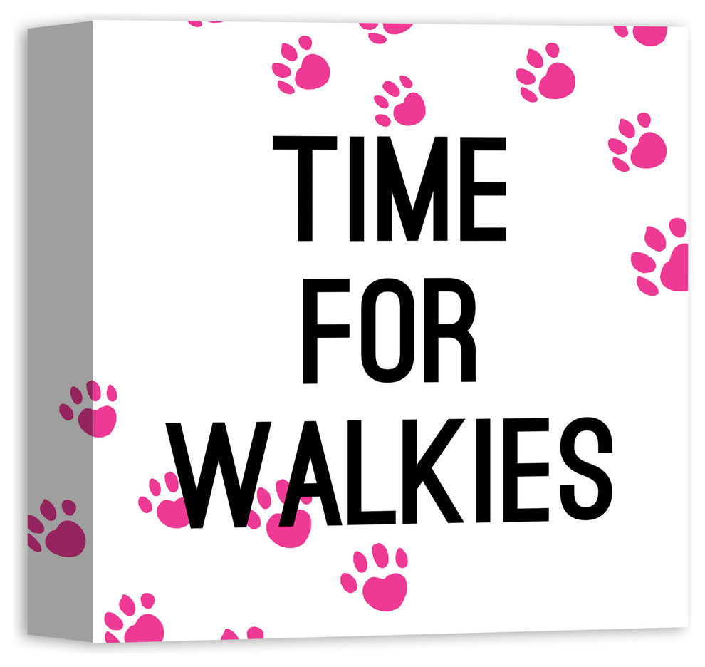 Designs Direct Time For Walkies 12x12 Canvas Wall Art