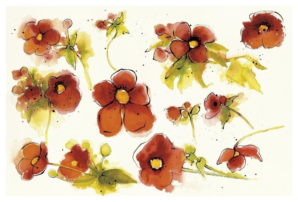 "Independent Blooms Element VI" Digital Paper Print by Shirley Novak, 26"x18"