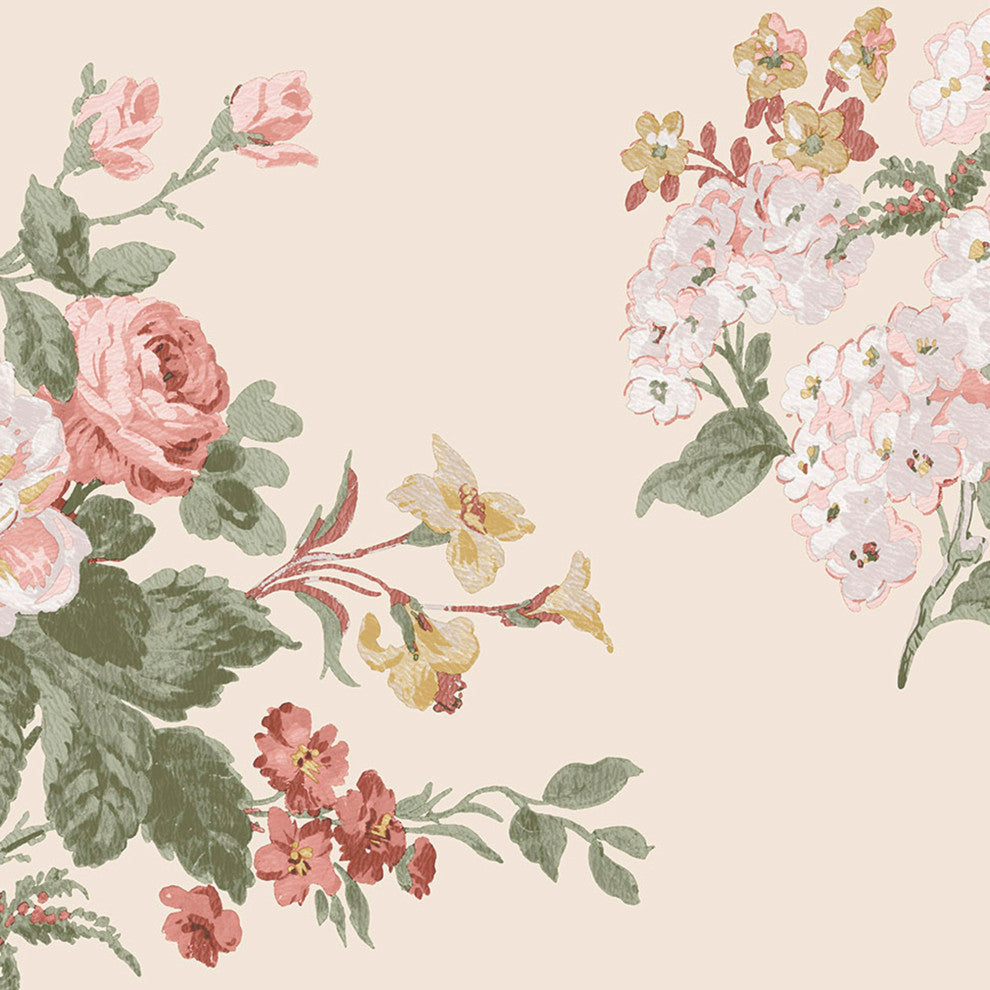 Laura Ashley Rosemore Wallpaper, Pale Sable