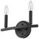 Two Light Matte Black Wall Sconce