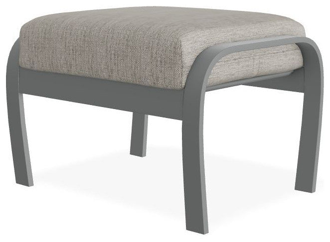Belle Isle Cushion Outdoor Ottoman, Thatch Ash/Graphite