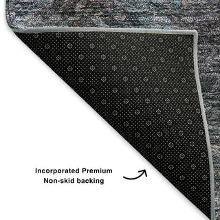 Premium Machine Washable Mayfield AMF590 Blue 2'3" x 7'6" Runner Rug