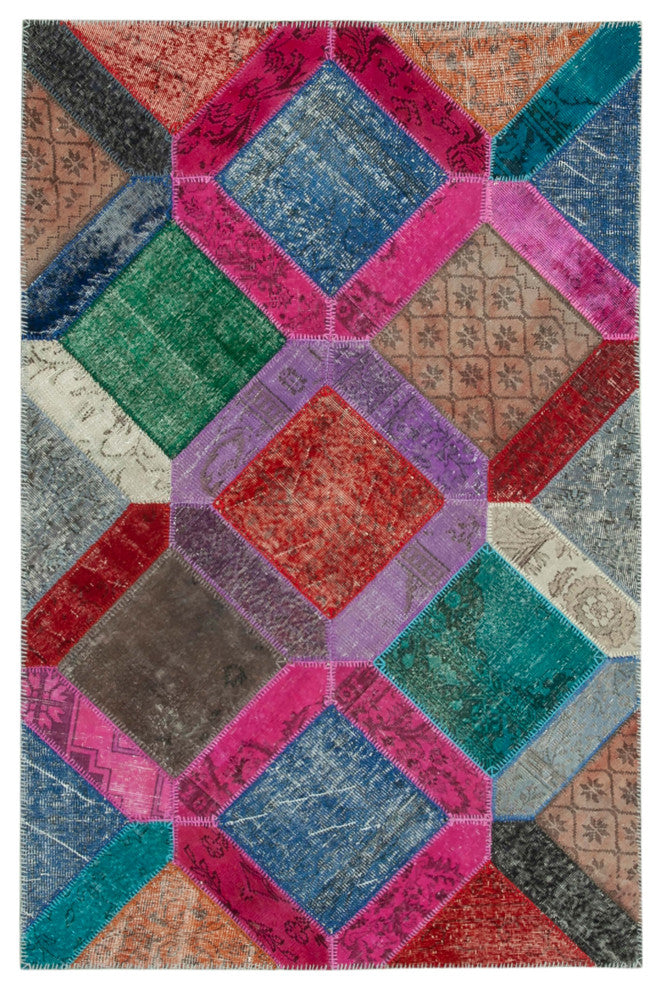 Rug N Carpet - Hand-Knotted Anatolian 5' 3" x 8' 0" Antique Patchwork Area Rug