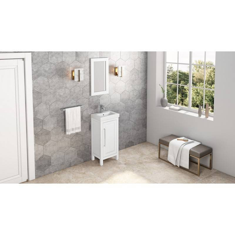 Cade Modern 16" Bathroom Mirror, White Cade Mirror