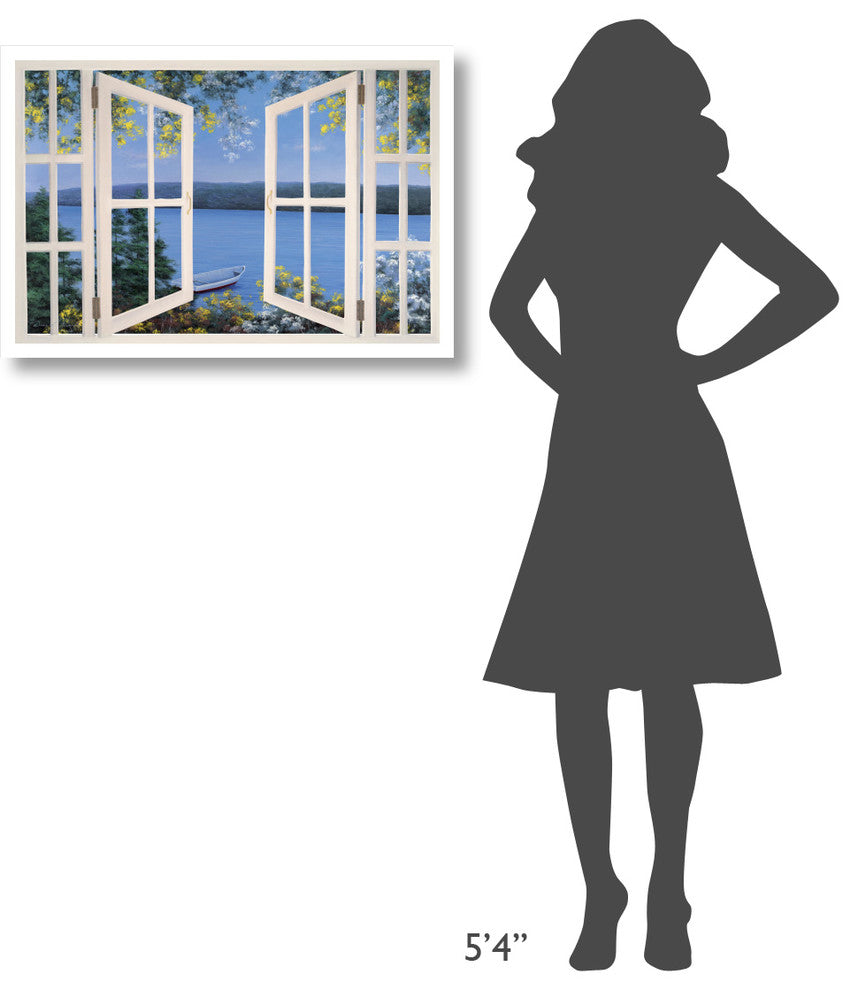 "Island Time with Window" Digital Paper Print by Diane Romanello, 32"x22"