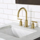 Chestnut 24" Bath Vanity, Brown Oak, Faucet, Satin Gold Hardware