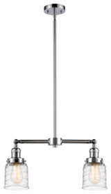 Bell Island Light, Polished Chrome, Deco Swirl