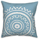 Simple Blue Boho Circle 18x18 Indoor/Outdoor Pillow