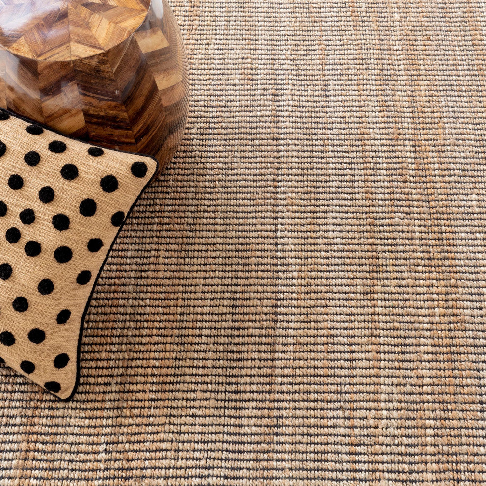 Dash & Albert Gridwork Black Handwoven Jute Rug, Black, 2' x 3'