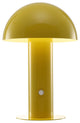Boletus 10.75" Rechargeable/Cordless Iron Integrated Mushroom Table Lamp, Yellow