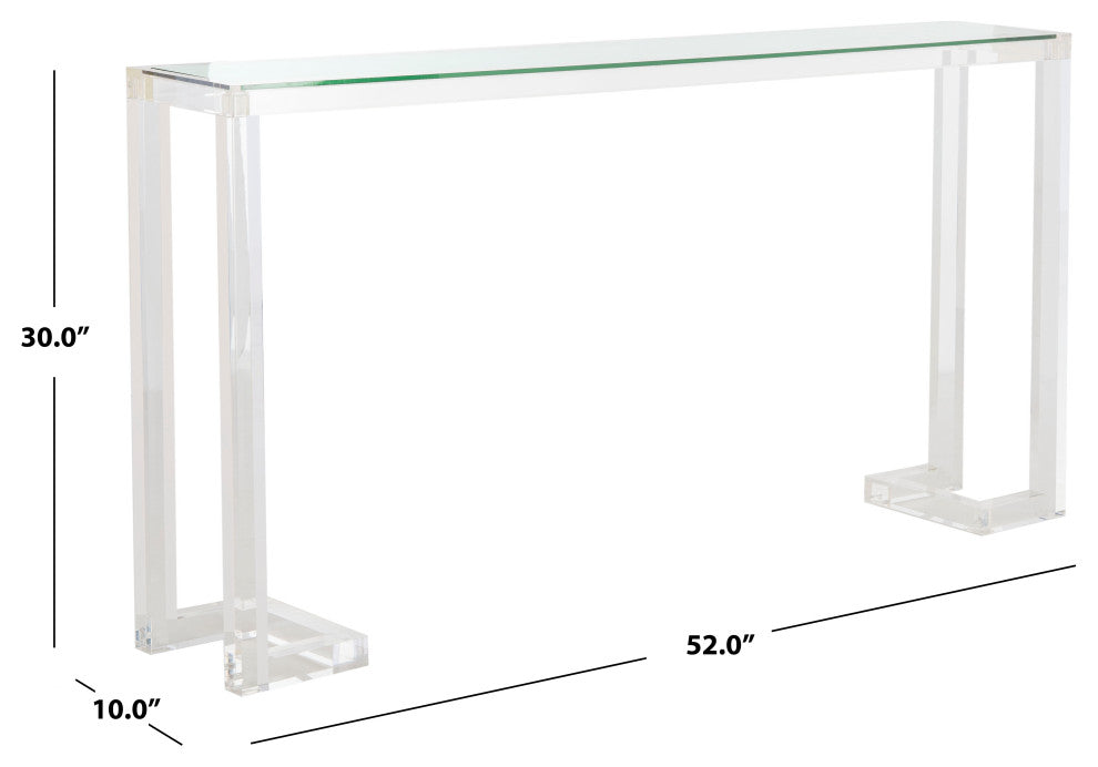 Safavieh Couture Benji Acrylic Console Table, Clear