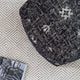 Tamarindo 20" x 20" x 20" Black and White Pouf