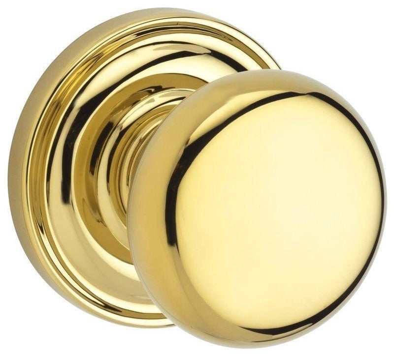 Baldwin Reserve Round Knob, Lifetime Brass - Half Dummy