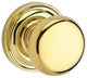 Baldwin Reserve Round Knob, Lifetime Brass - Half Dummy