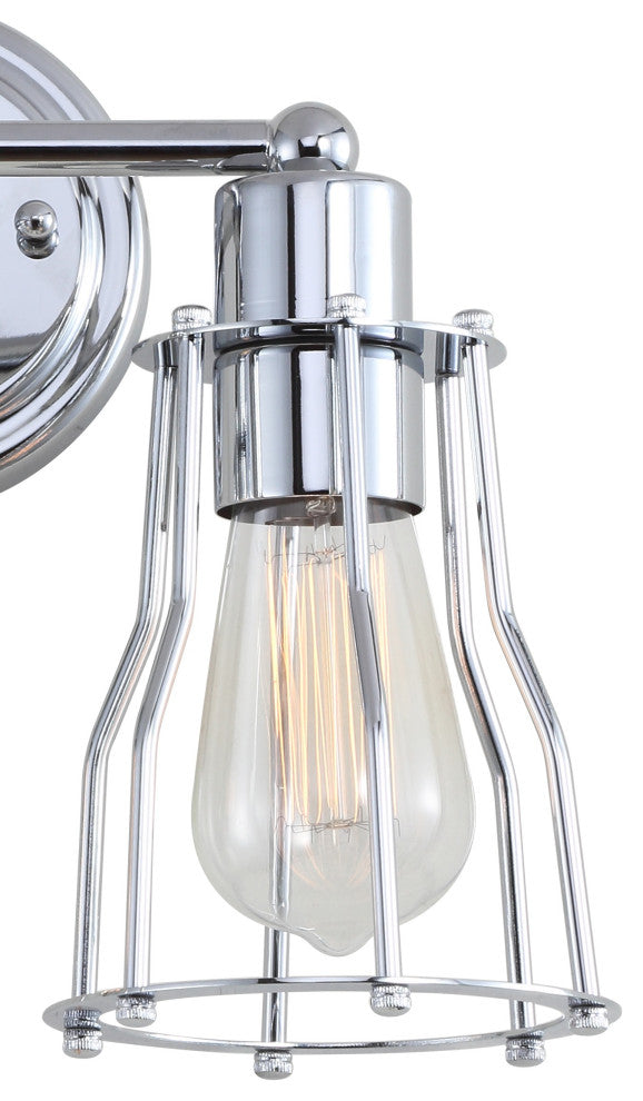 Evelyn Metal Vanity Light, Chrome, 2-Light