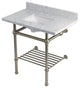 KVPB36MBSQB8 36" Console Sink with Brass Legs (8", 3 Hole)