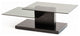 HomeRoots 15" Black Oak MDF and Glass Coffee Table