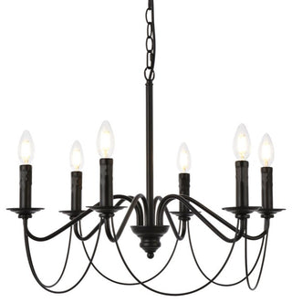 Winston 6-Light Pendant, Black
