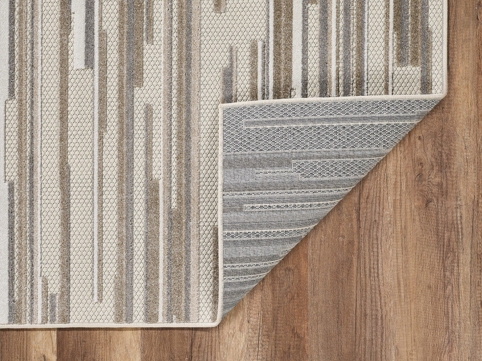 Calla Denni Indoor/Outdoor Rug, Grey, 6'7 X 9'