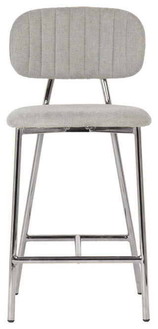Ariana Grey Counter Stool - Silver Legs (Set of 2)