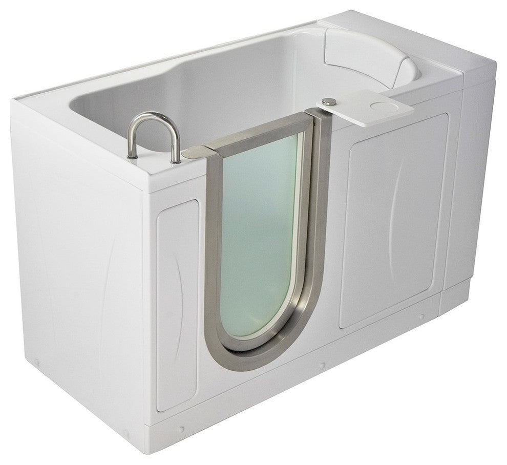 Ella Petite Soaking Acrylic Walk In Bath Left Side Door and Drain