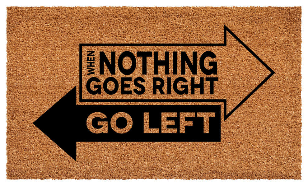 Calloway Mills Go Left Doormat, 24" X 36"