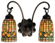 Meyda lighting 18651 14.5"W Tiffany Acorn 2 LT Wall Sconce