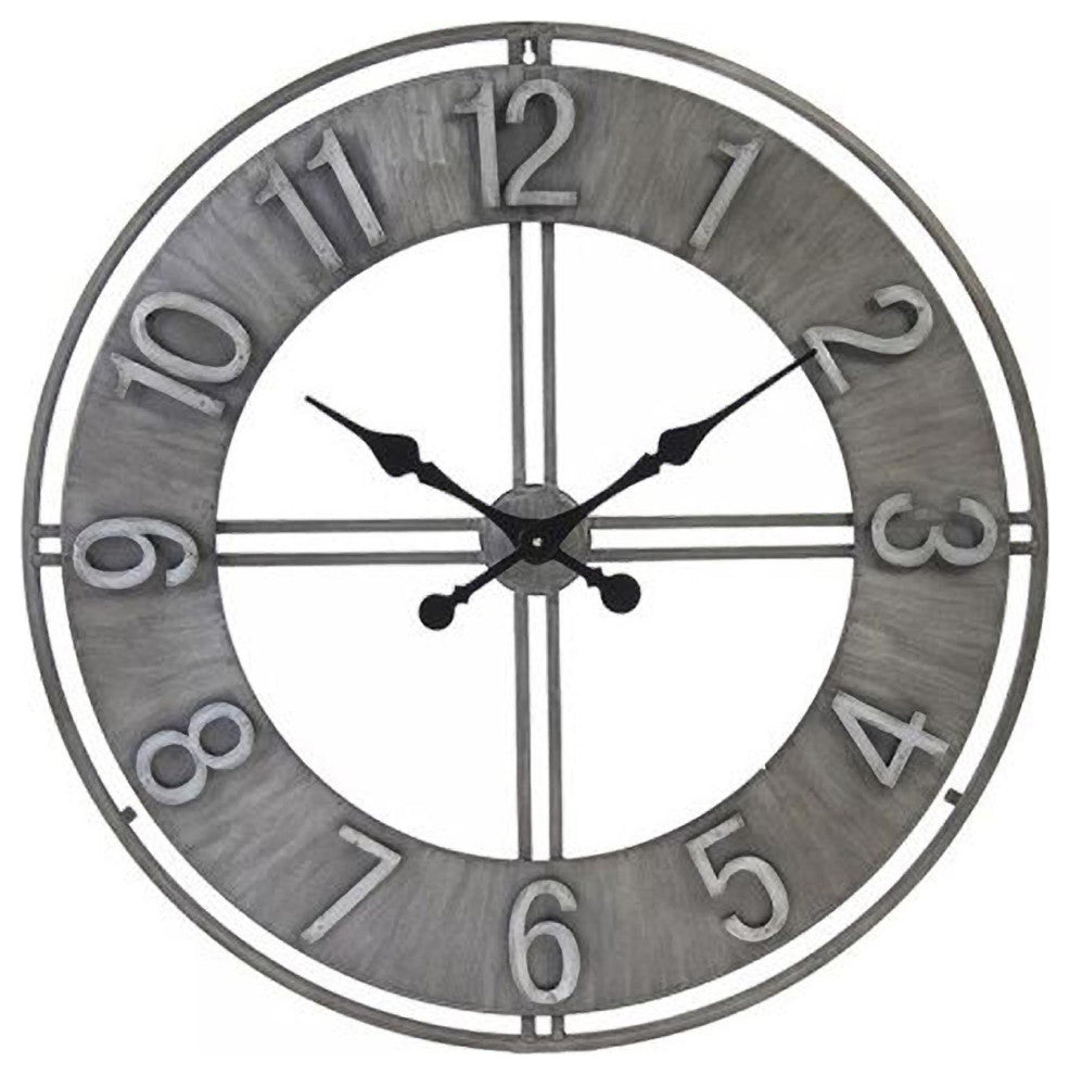 Traditional Adorlee Oyster Gray Wall Clock