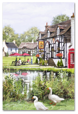 The Macneil Studio 'Village Pub' Canvas Art, 47"x30"