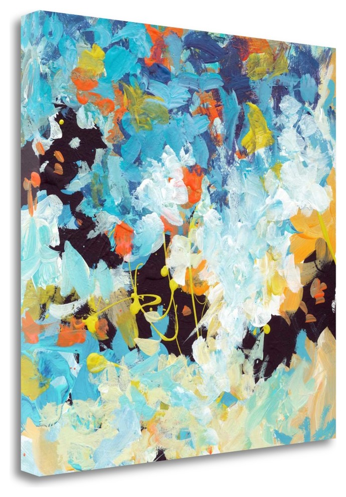 "Lunar Freefall 2" By Jan Weiss, Giclee Print on Gallery Wrap Canvas