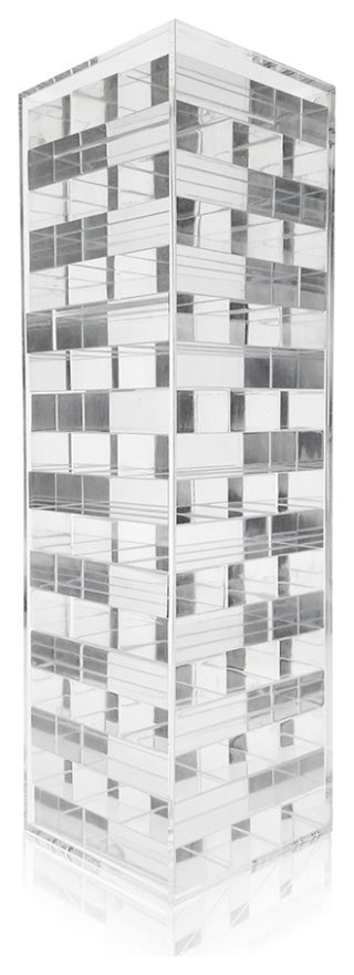 OnDisplay 3D Luxe Acrylic Stacking Tower Puzzle Game- Tumbling Block Game (Clea