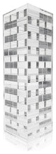 OnDisplay 3D Luxe Acrylic Stacking Tower Puzzle Game- Tumbling Block Game (Clea
