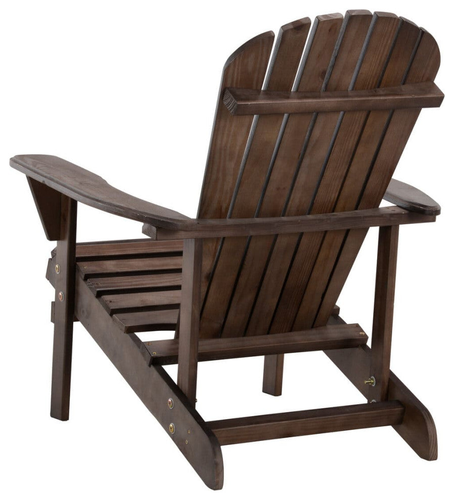 Earth Collection Adirondack Chair With phone and cup holder, Dark Brown, One Cha