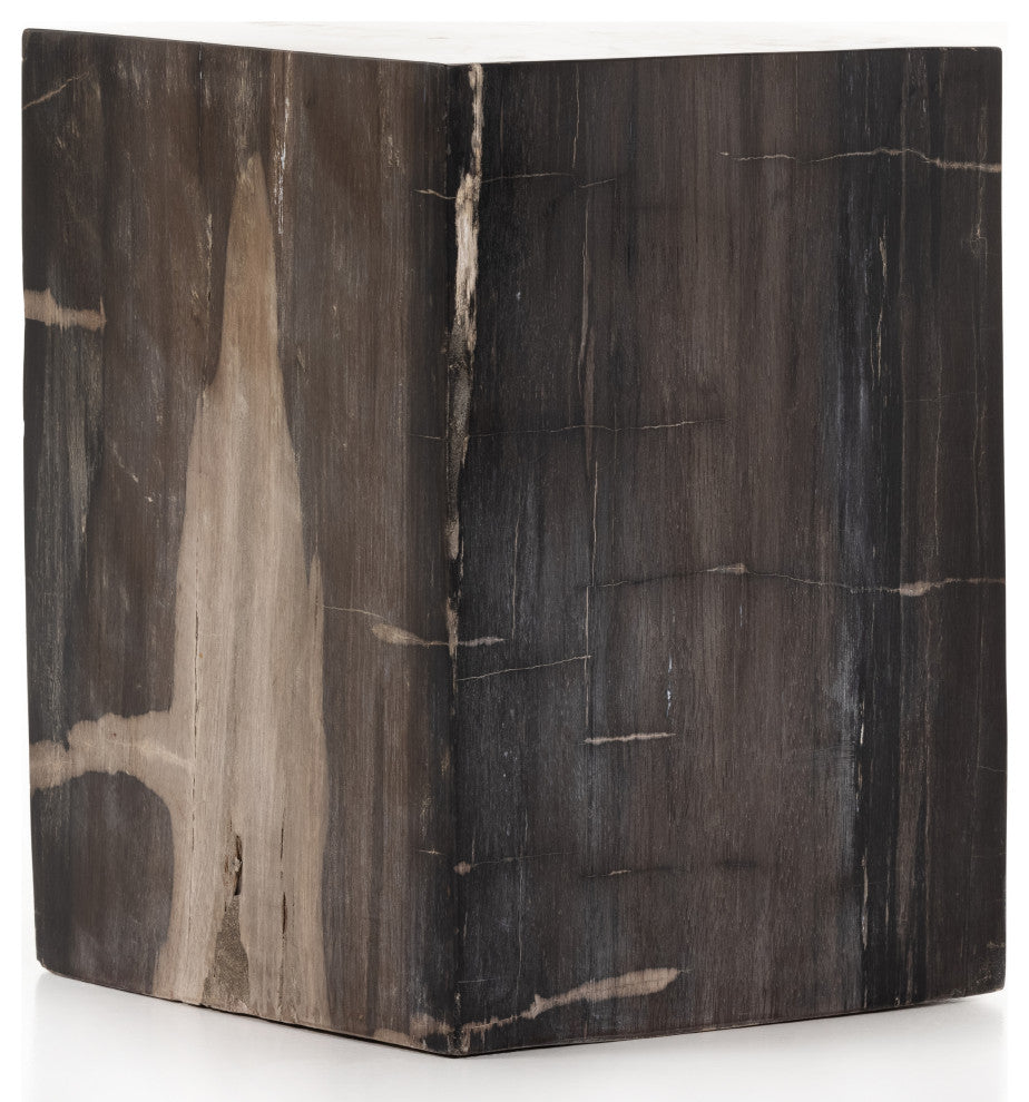 Buck End Table, Dark Petrified Wood
