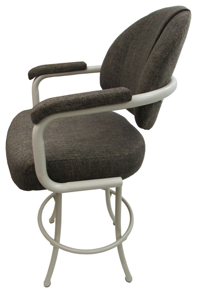 Swivel Counter Metal Pub Set - M-70 Stools 26" or 30", Sanora Brown - Beige, 26", Crackle Glass