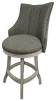 Swivel Wood Counter Stool, Bello, Smoke, Off-White, 26"