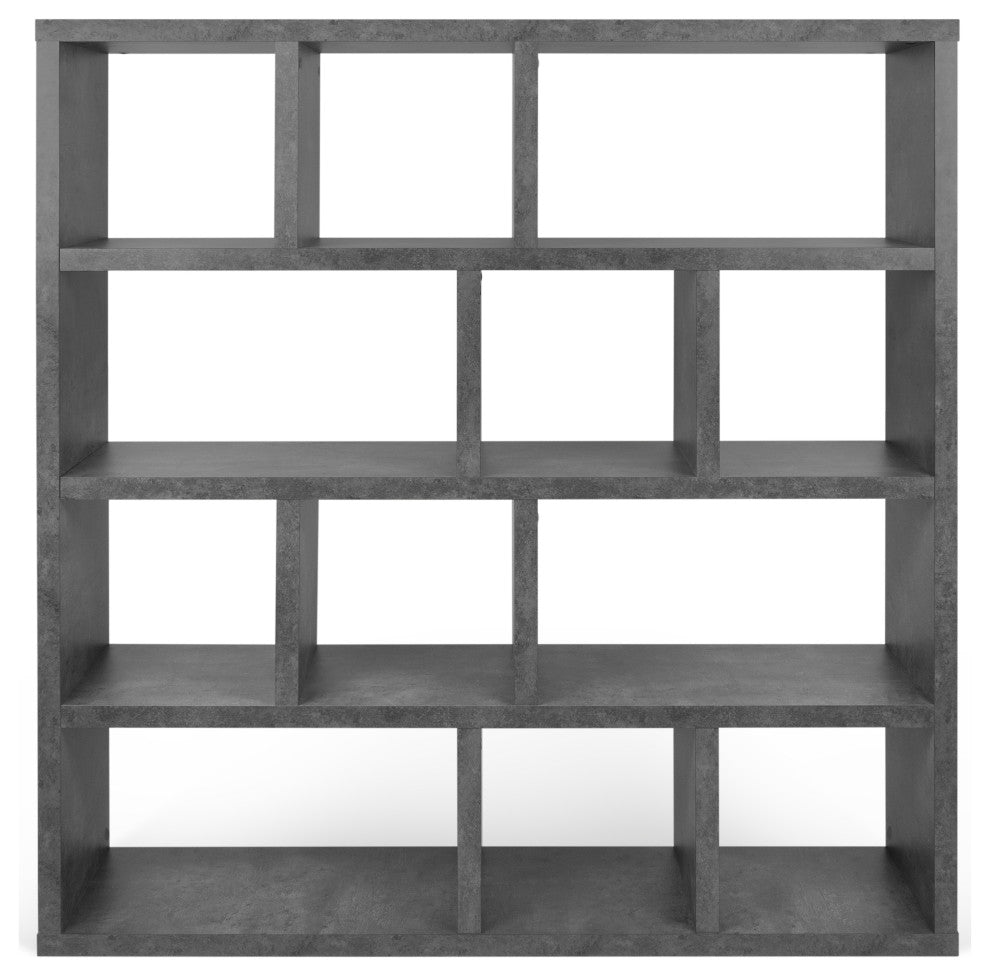Berlin 4 Levels Bookcase, 150 cm., Concrete Look