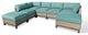 Delta 7-Piece Wicker Outdoor Sectional with Cushions, Cast Breeze Acrylic