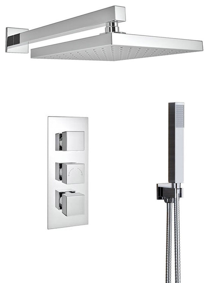 Le Havre Thermostatic Triple Handle Bathroom Shower Set