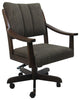Swivel Wood Dining Caster Chair with Wheels - Casa, Sanora Brown, Brown Honey