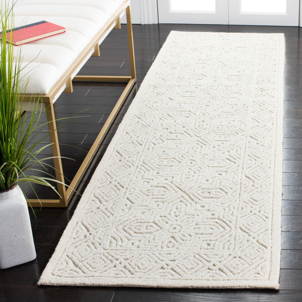 Safavieh Textural Collection TXT101A Rug, Ivory, 2'3" X 8'