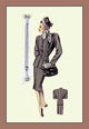 Gray Cardigan Suit - Fine Art Giclee Print 24" x 36"